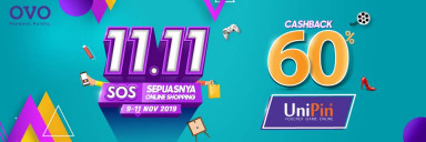 HARBOLNAS OVO 11.11 Cashback 60%