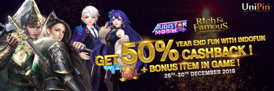 INDOFUN DAN UNIPIN BAGI-BAGI CASHBACK UNIPIN CREDITS + ITEM IN-GAME!