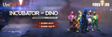 SPIN DI INCUBATOR DINO DISKON 20%!