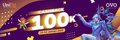 Reload UniPin Credits #PakeOVO dapatkan CASHBACK HINGGA 100.000 Sekarang Juga!