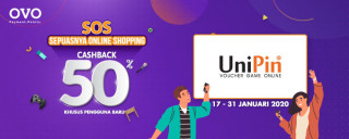 SOS! Top Up #PakeOVO BIsa Dapat Cashback 50%! - Januari 2020