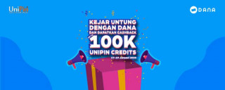 Top Up UniPin Credits dengan DANA dapatkan CASHBACK HINGGA 100.000