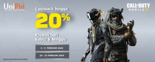 Weekend Ceria!! Dapatkan Cashback sebesar 20.000 UniPin Credits