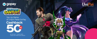 Top Up di UniPin #LebihBaikPakaiGopay dan dapatkan Cashback 50%!