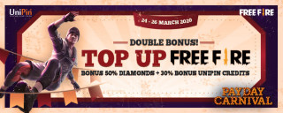 Payday Carnival! Double bonus top up FF #PakeUniPin