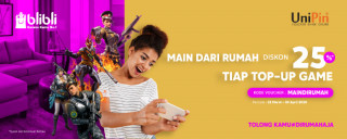 Play From Home! Dapatkan potongan harga 25%* untuk pembelian Direct Top Up Game