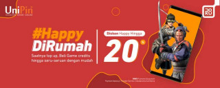 #HappyDirumah Saatnya top up seru-seruan disc 20% hanya dengan DOKU di UniPin