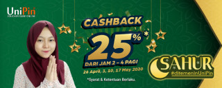 Sahur #ditemeninUniPin, Dapatkan cashback hingga 25%!