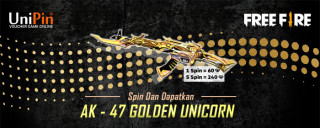 Dapatkan Senjata Kece AK47 Golden Unicorn untuk Boyaah berturut-turut.