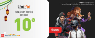 #RamadanRumahan Dapatkan discount 10% bersama Doku dengan UniPin!