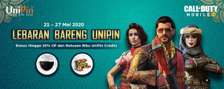 Lebaran bareng UniPin – Dapatkan Bonus top up hingga 20% CP dan Ratusan Ribu UniPin Credits.