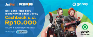 Libur telah tiba Top Up di UniPin #LebihBaikPakaiGopay dan dapatkan Cashback 70%!