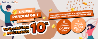 UniPin Random Gift – Menangkan Ratusan Ribu Gold indoPlay!
