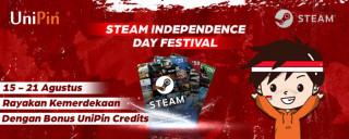 Steam Independence day, Bagi-bagi UniPin Credits Total 2 Juta!