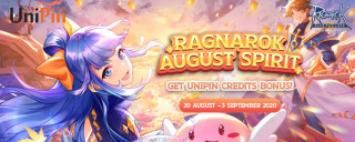 Ragnarok M August Spirit, Dapetin Cashback 70% Unipin Credits  (ID)