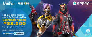 #LebihBaikPakaiGopay Top up di UniPin dapatkan Cashback Special Akhir Bulan!