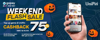 Top Up di UniPin #PakaiGoPay dan dapatkan Cashback Hingga 75%!