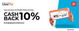 #LengkapnyaUntukSemua Top Up pakai LinkAja BIsa Dapat Cashback hingga 10%!