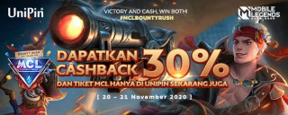 Dapatkan Cashback 30% dan Tiket MCL hanya di UniPin Sekarang Juga!
