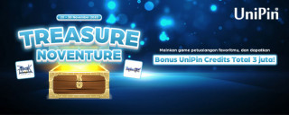 UniPin Treasure Noventure, Dapetin Cashback 70% Unipin Credits