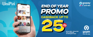 Rayakan END OF YEAR PROMO #PakaiGopay dan dapatkan Cashback Hingga Rp 25.000!
