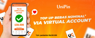 Top Up  Bebas Nominal, Via Virtual Account