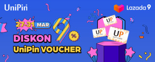 Diskon 9% UniPin Voucher di 9th Birthday Lazada!