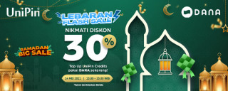 Rayakan lebaran bareng DANA dan UniPin dapatkan diskon hingga Rp 75.000