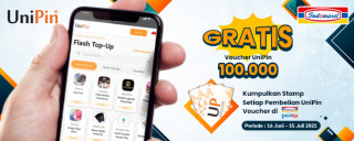 Kumpulkan Stamp setiap Pembelian UniPin Voucher di Indomaret, dan Dapatkan UniPin Voucher secara Gratis!