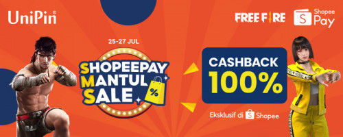 ShopeePay Mantul Sale hadir kembali di UniPin dengan cashback 100%