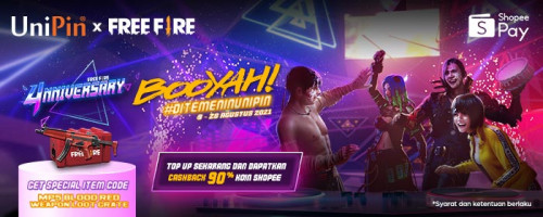 Free Fire 4nnivesary bareng ShopeePay