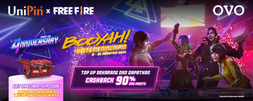 Rayakan Free Fire 4nniversary bareng OVO