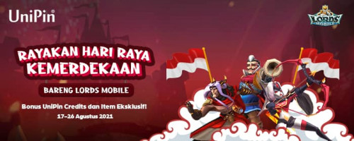 Lords Mobile Independence Day Event with UniPin