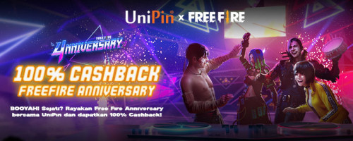 100% Cashback Free Fire Special Anniversary
