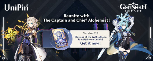 Genshin Impact Version 2.3 Live Now! Purchase Your Blessing of Welkin Moon with UniPin and Unlock More Characters Now! (MY)