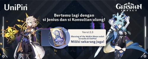 Beli Blessing of Welkin Moon di UniPin dan Lengkapi Karakter Kamu Sekarang!