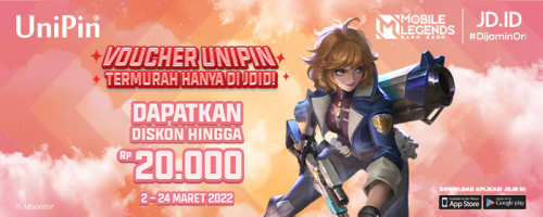 Voucher UniPin Termurah hanya di JDID – Promo Diskon Rp20.000