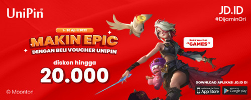 Makin Epic dengan Beli Voucher UniPin – Promo Diskon Rp 20.000 di JDID