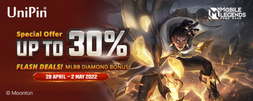 Top Up Diamonds MLBB di UniPin dan Dapatkan Bonus Diamonds hingga 30%!