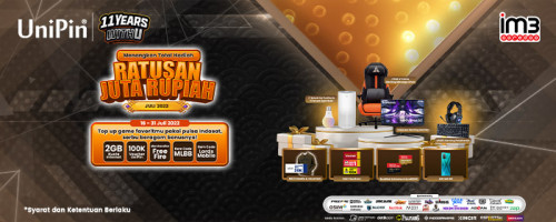 SERBU! – Semarak Bonus Ulang Tahun UniPin bersama Indosat IM3!