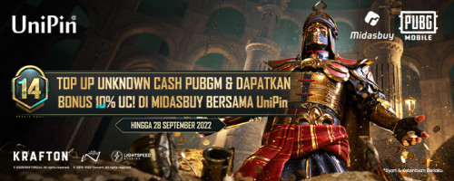 September Bonus hingga 10% Unknown Cash!