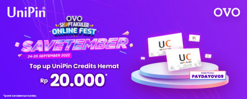 SAVETEMBER Banyak Promo Pakai OVO di UniPin!
