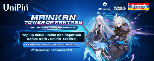 Mainkan Tower of Fantasy dan Top Up Pakai UniPin, Dapatkan Bonus Item + UniPin Credits
