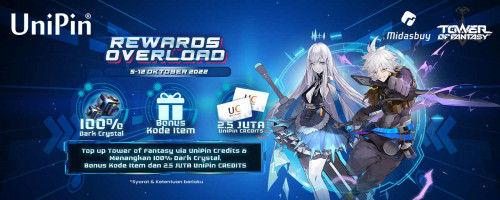 Rewards Overload! Top up Dark Crystal Tower of Fantasy & Dapatkan TRIPLE BENEFIT!