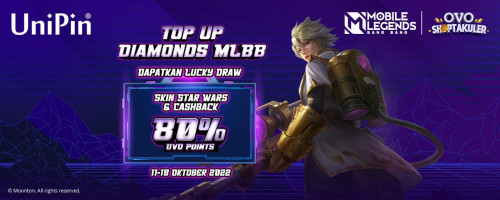 PROMO OKTOBER – Dapatkan Lucky Draw Skin Star Wars & Cashback 80% OVO Points di UniPin!