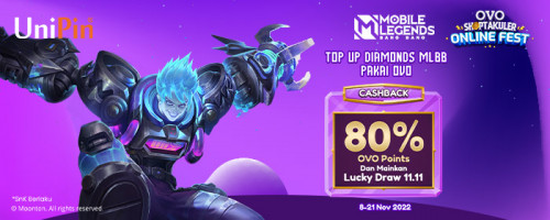 PROMO NOVEMBER – Dapatkan Lucky Draw Skin Gusion & Cashback 80% OVO Points di UniPin!