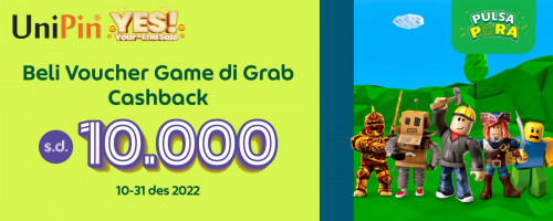 Year-End Sale - Beli Voucher Game di Grab Dapetin Cashback OVO Points 20%