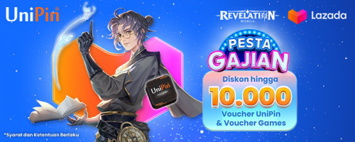Promo Diskon Hingga Rp 10.000 Voucher UniPin dan Voucher Games di Pesta Gajian Lazada April 2023