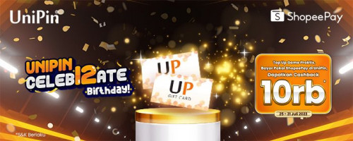 Rayakan #UniPinCeleb12ate bareng ShopeePay, Top Up Voucher Game dan Dapatkan Cashback 80% Hingga 10RB!