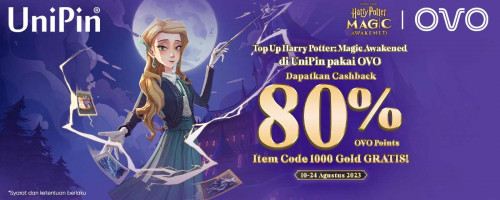 Top Up Jewels Harry Potter Magic Awakened Pakai OVO Cashback 80% OVO Points & Dapatkan “1000 Gold” GRATIS!